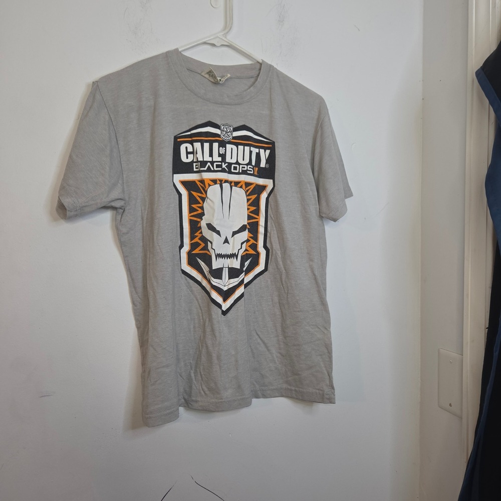 Changes Call of Duty Black Ops II Skull Graphic T-Shirt Mens Medium Gray Gaming